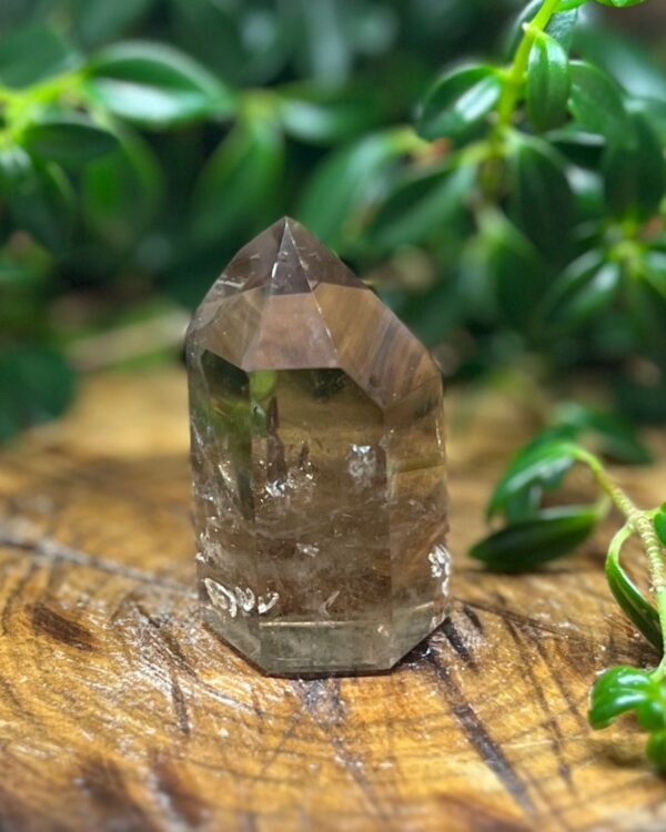 Mini Ponta de Cristal Quartzo Fumê - 97g