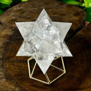 Merkabah – Asteroide de Cristal de Quartzo Transparente – 287g