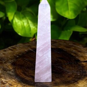Ponta Obelisco de Quartzo Rosa – 168g